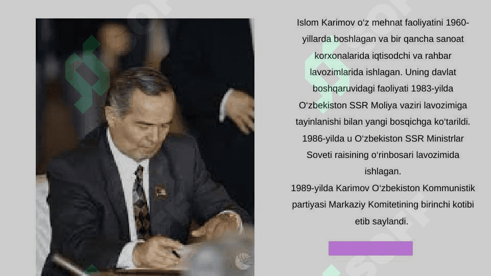 I.Karimov – O`zbekistonning birinchi prezidenti 5