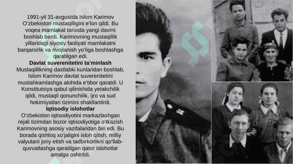 I.Karimov – O`zbekistonning birinchi prezidenti 7