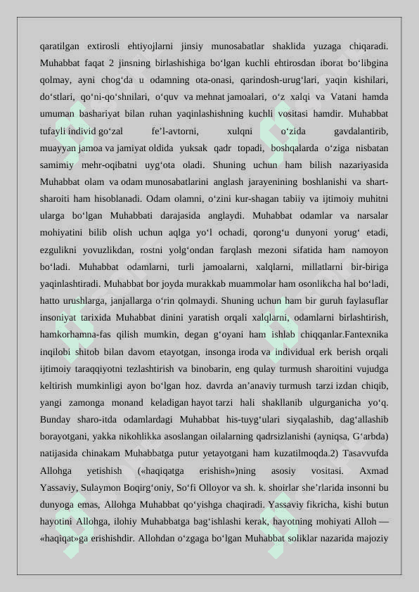 Muhabbat  so'zining etimologiyasi va ma'nolari 2