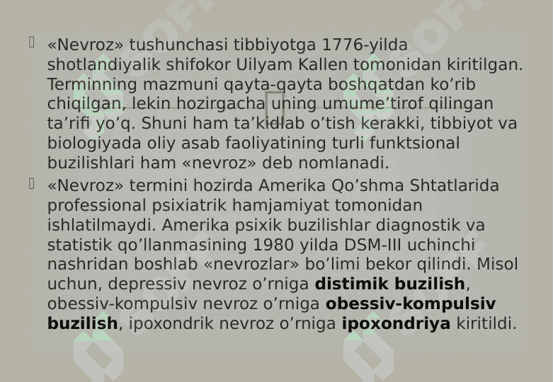 Nevroz kasalligining kelib chiqish sabablari va asoratlari  24 5