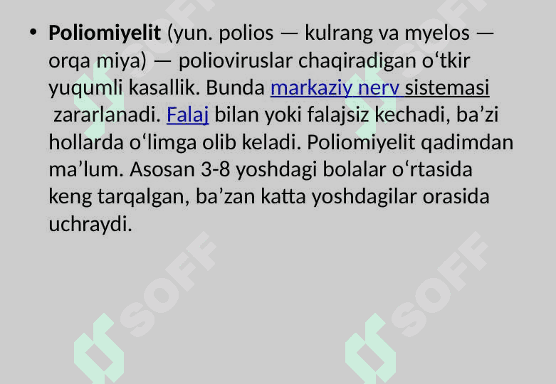 Polimielit kasalligining kelib chiqish sabablari va asoratlari 4