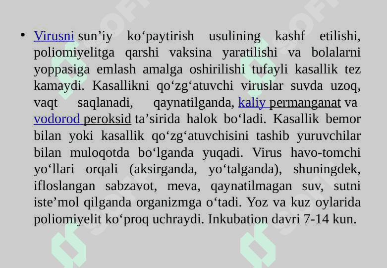 Polimielit kasalligining kelib chiqish sabablari va asoratlari 5