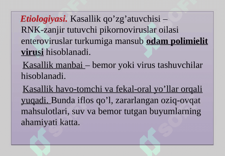 Polimielit kasalligining kelib chiqish sabablari va asoratlari 7