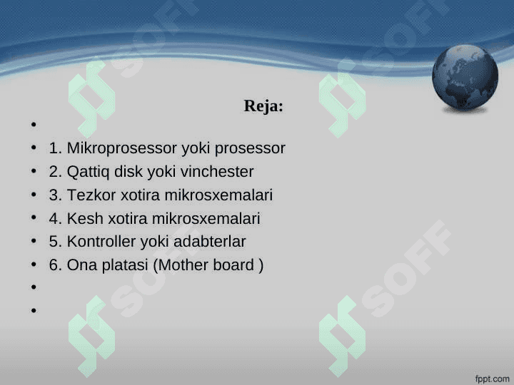 Kompyuterlarga ulangan texnik qurilmalar xolatini tekshirish va boshqarish.Direst 2