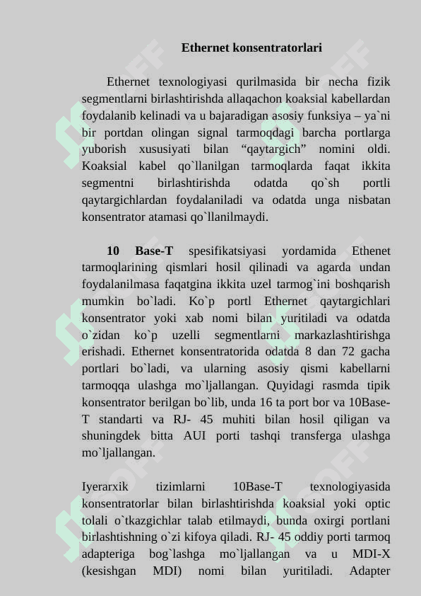 Lokal tarmoqda maʼlumotlar almashinuv modeli 4