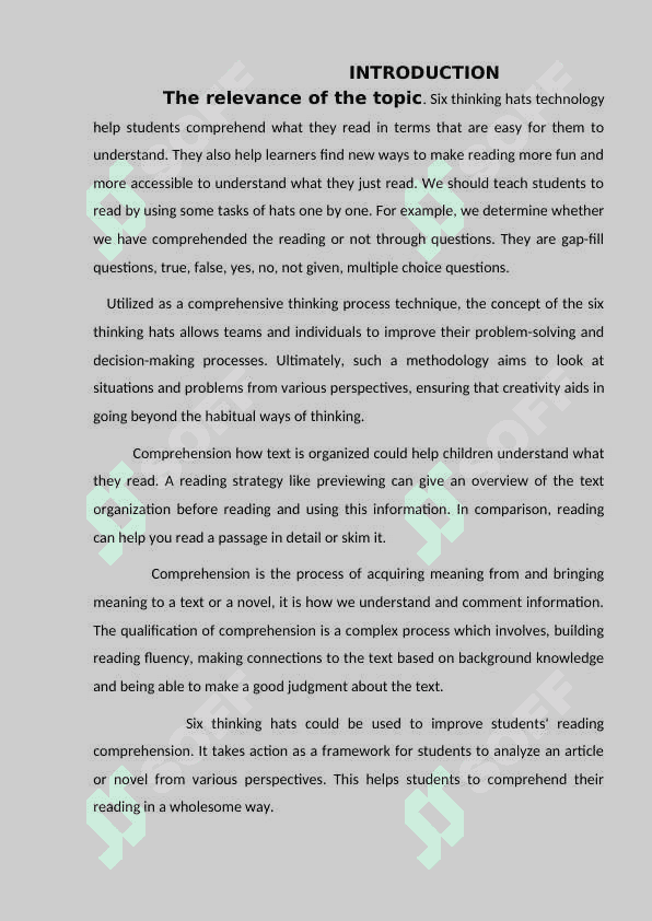 “The importance of using six thinking hats technology in teaching reading” 3