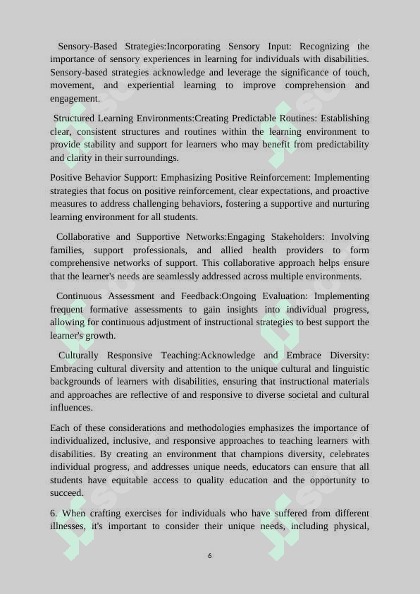 The methodology of teaching, writing to learners with disabilities, inclusive teaching 6