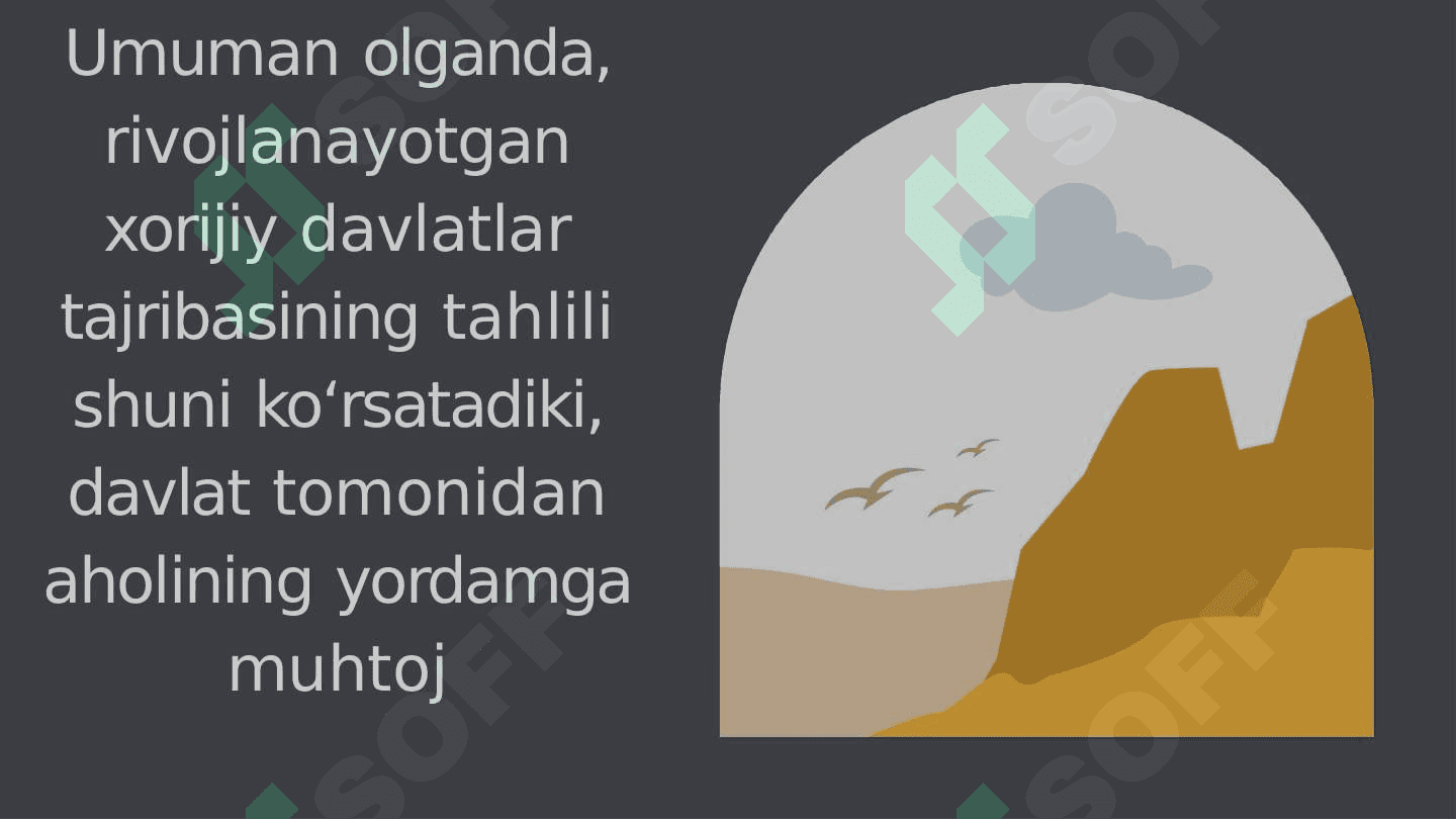 Davlatning ijtimoiy siyosati. 6