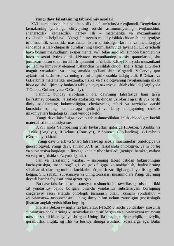 Yangi davr falsafasi 2
