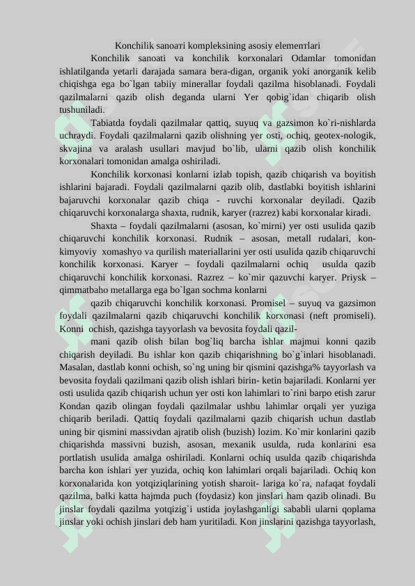O’ZBEKISTONDA KONCHILIK SANOATINING O’RNI VA AHAMIYATI 2