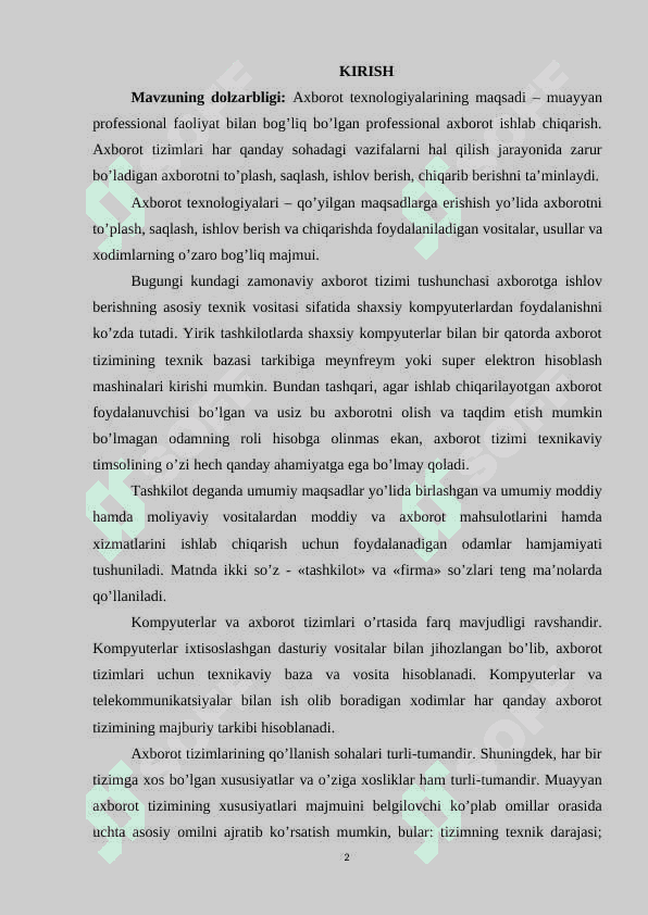 GLOBAL AXBOROT TEXNOLOGIYALARI TARAQQIYOTINI CHUQURLASHUVI 2