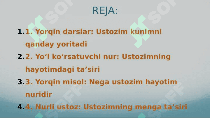 Ustozim hayotim chirog'i 2