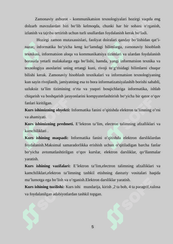 Informatika fanini o’qitishda elektron ta’limning o’rni va ahamiyati 5