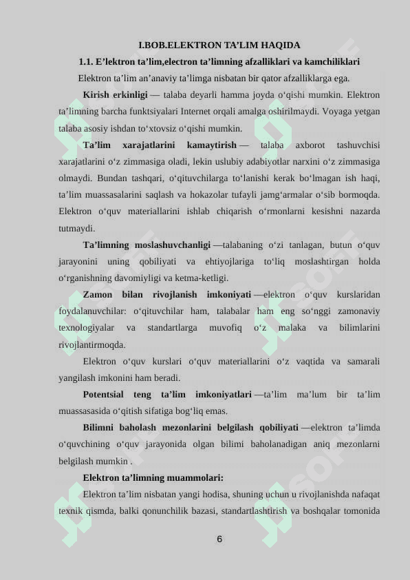 Informatika fanini o’qitishda elektron ta’limning o’rni va ahamiyati 6