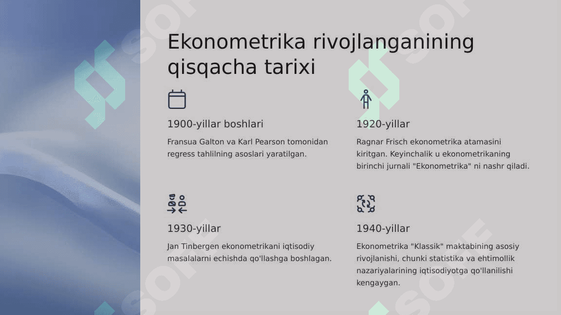 Ekonometrikaning Kelib Chiqish Tarixi va Shakillanishi 3