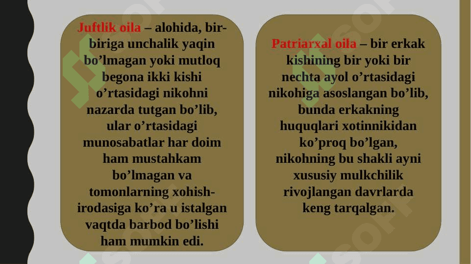 Oilaning turlari 8
