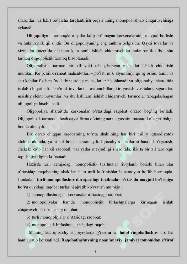 Raqobat va monopoliya 8