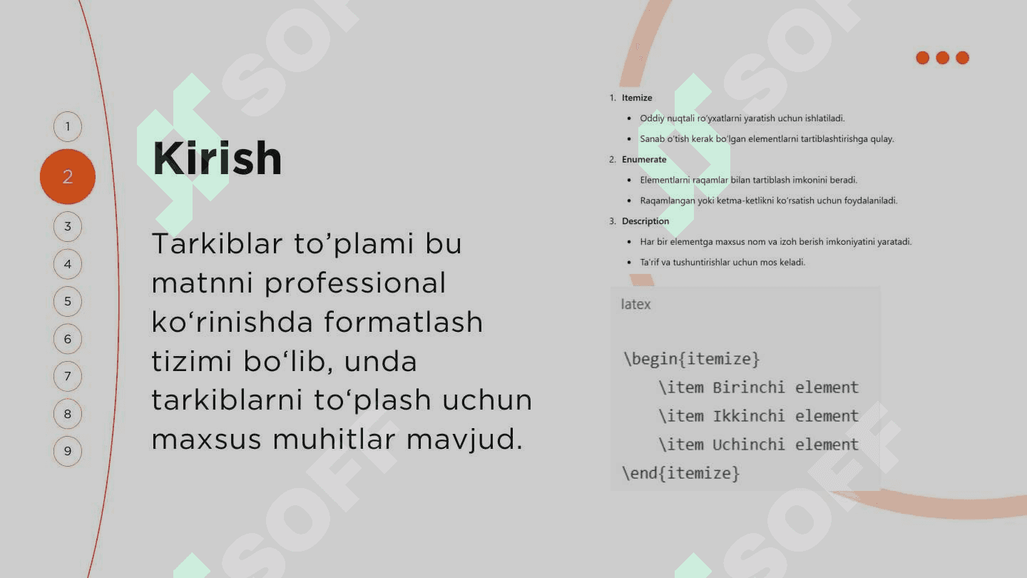 Tarkiblar to‘plamini o‘rganish 3