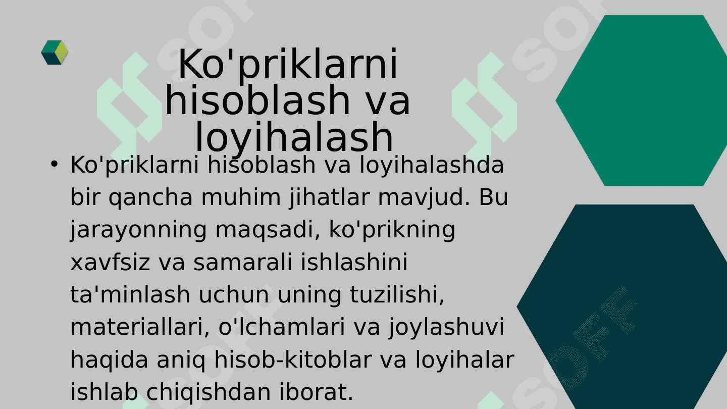 Koʻpriklarni hisoblash va loyihalash 3