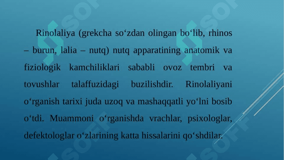 Rinolaliyada kompleks ta'sir etish 3