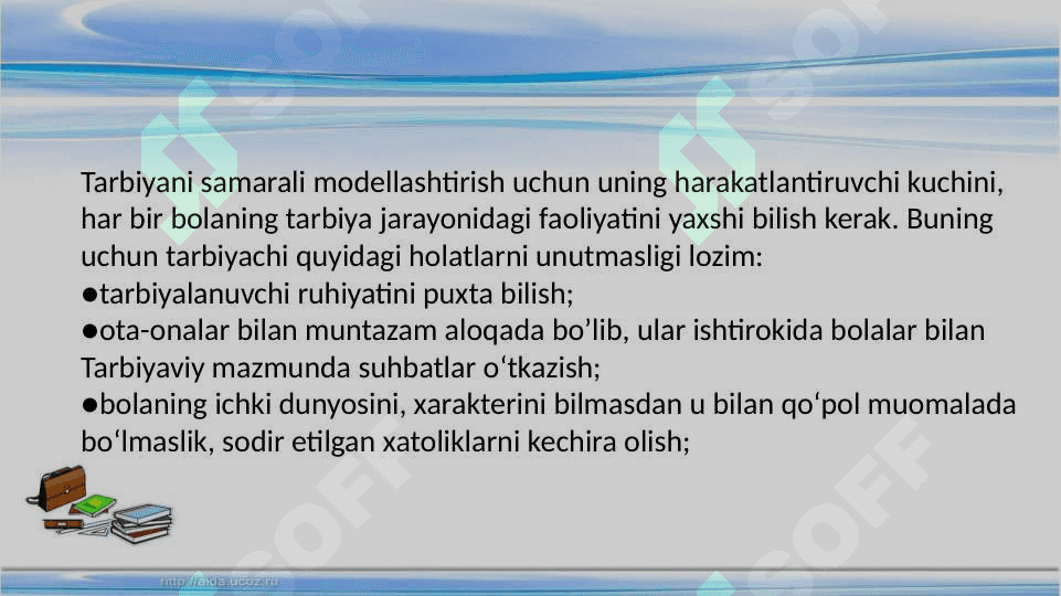 Maktabgacha ta’lim tashkilotida tarbiyaviy ishlarni modellashtirish 4