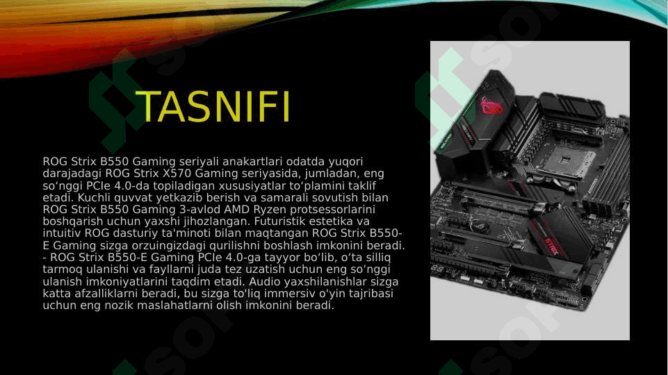 Kompyuter tashkil etish(Asus ROG Strix B550-E Gaming - best budget AMD motherboard ) 2