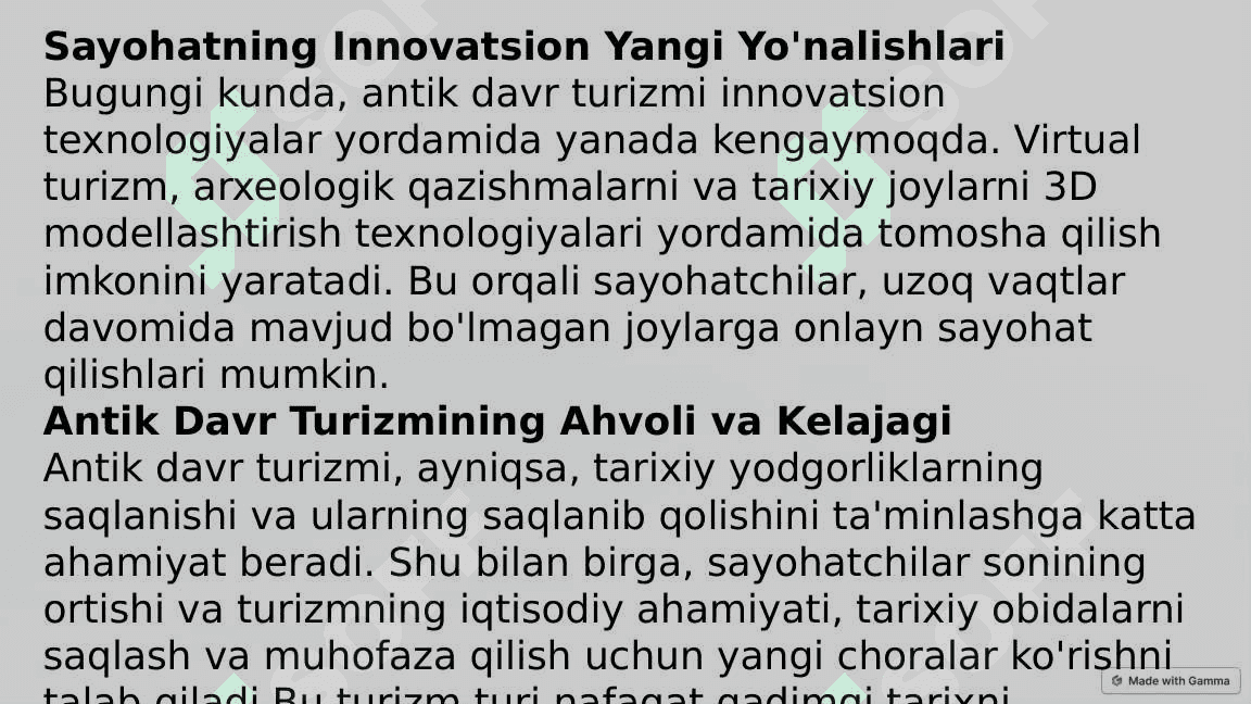 ANTIK DAVRI TURIZMI TARIXI VA MADANIYATIGA SAYOHAT 5