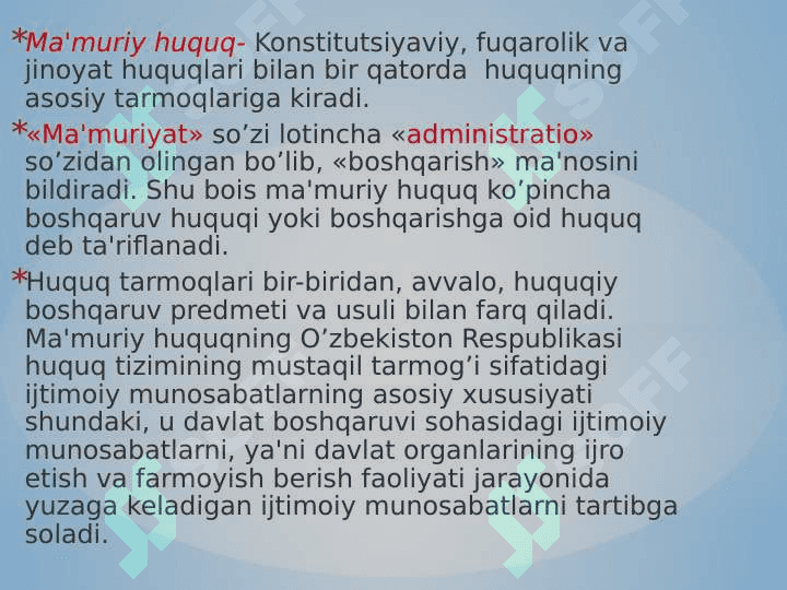 Ma’muriy huquq 2