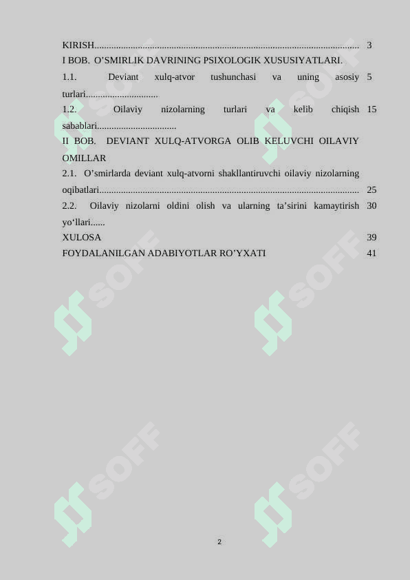 O’smirlarda deviant xulq atvor shakllanishida oilaviy nizolarning ta’siri 2