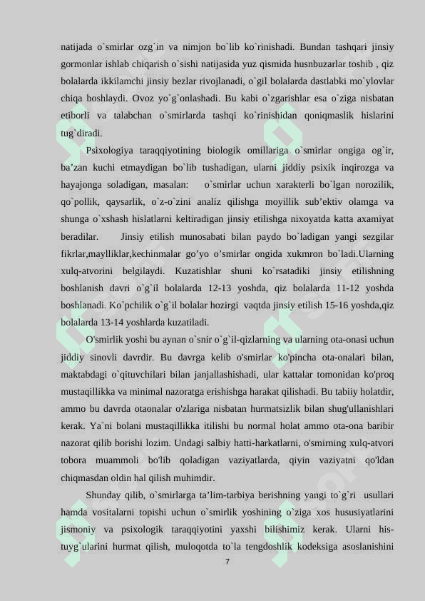 O’smirlarda deviant xulq atvor shakllanishida oilaviy nizolarning ta’siri 7
