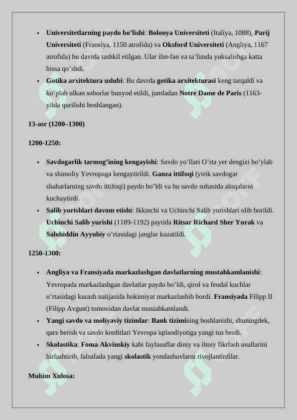 Rivojlangan o'rta asr xususiyatlari 24 2