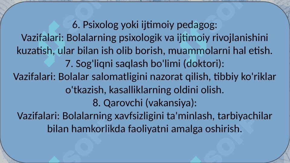 Maktabgacha talim tashkilotlari metodik ishlarni tashkil etish va rahbarlik 6