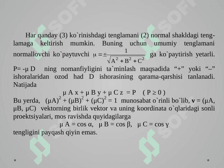 ANALITIK GEOMETRIYA ELEMENTLARI 5