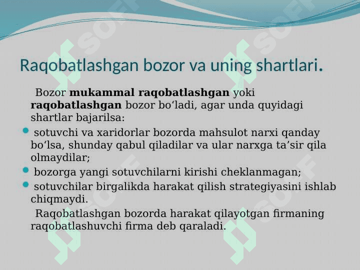 FIRMA VA TARMOQNING UZOQ MUDDATLI DAVRDA MUVOZANATI 5