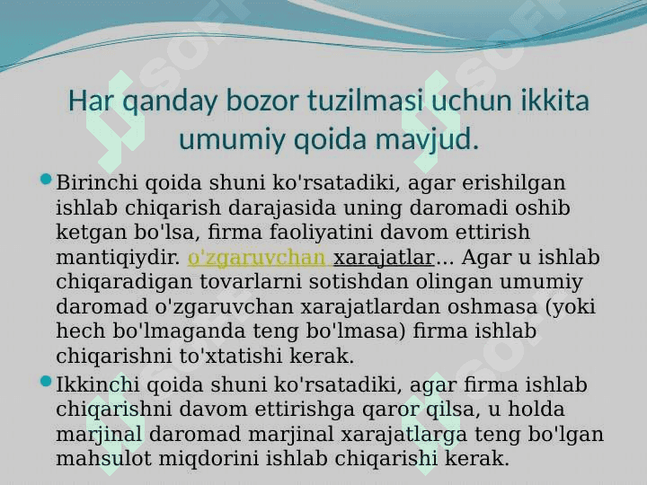 FIRMA VA TARMOQNING UZOQ MUDDATLI DAVRDA MUVOZANATI 8
