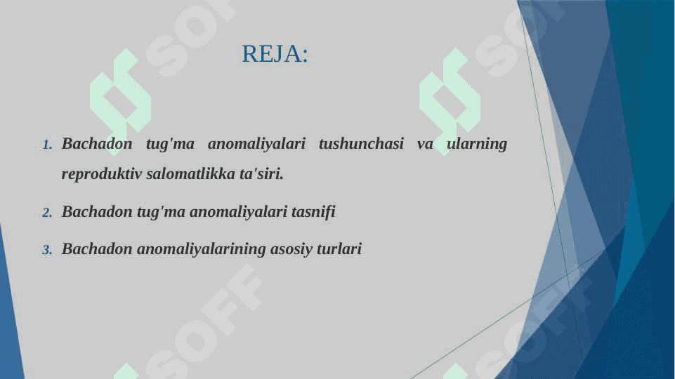 BACHADON TUG'MA ANOMALIYALARI.GSG VA UTT TEKSHIRUVLARI 2
