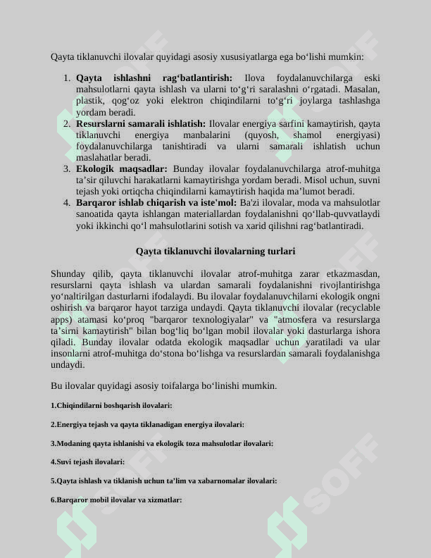 Qayta tiklanuvchi ilovalar 3