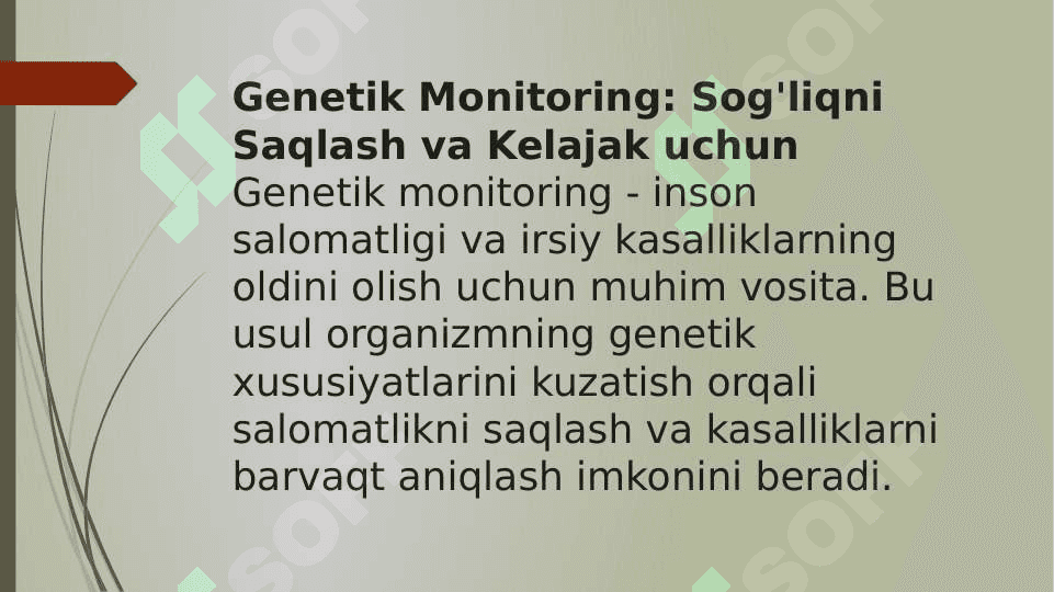 Genetik monitoring 2