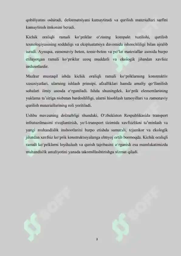 Kichik oraliqli ramali ko‘priklarning o‘ziga xos konstruksiyalari 3