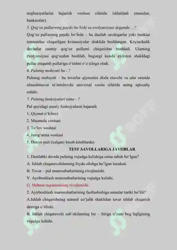 Barter - tovarlarni bir biriga ayirboshlash 3
