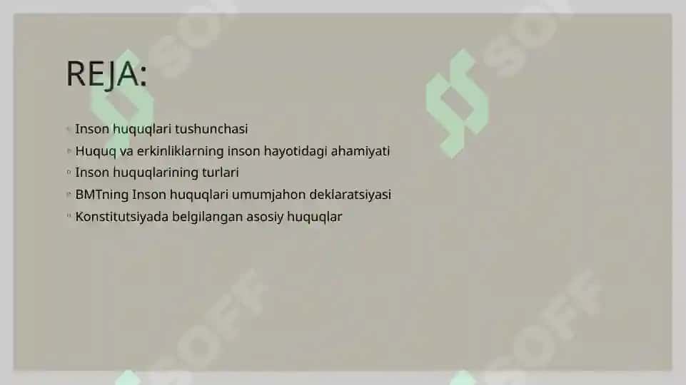 Insonning huquq va erkinliklari 2