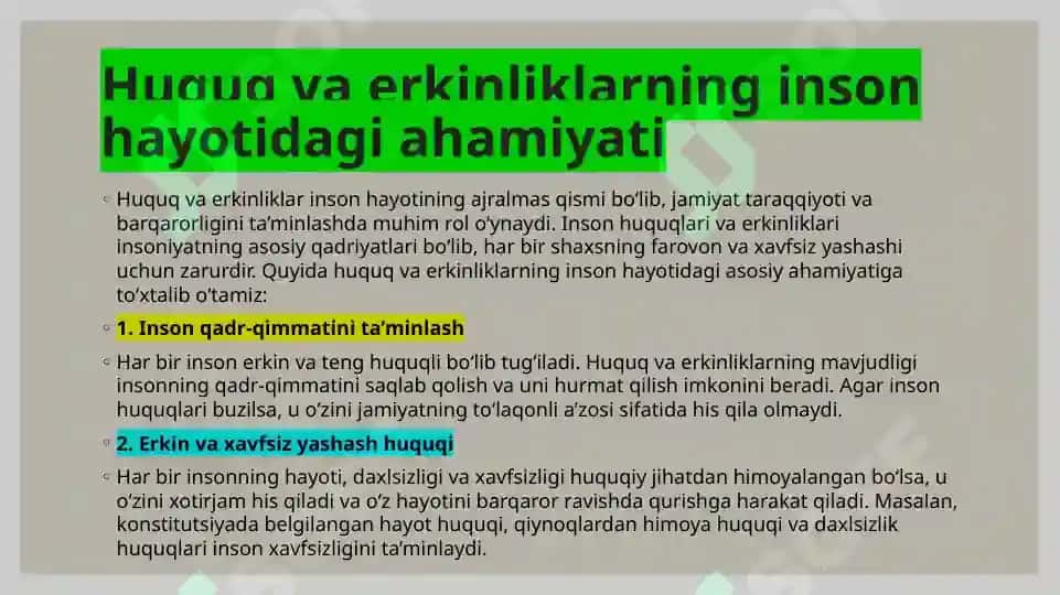 Insonning huquq va erkinliklari 4