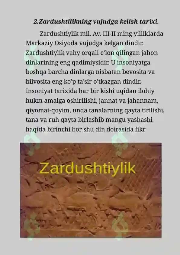 Mustaqil ish Zardushtiylik dini 5