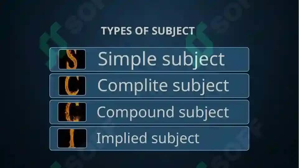 The primary parts of the sentence 4