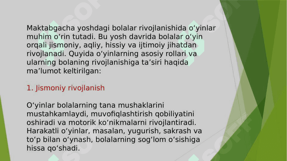 Maktabgacha taʼlim tashkilotlarida oʻyin va uning turlari 4