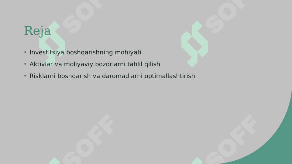 investitsiya faoliyatini boshqarish 2