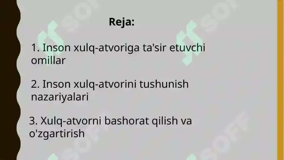 Inson xulq atvorini tushunish va unga tasir qilish omillari 2
