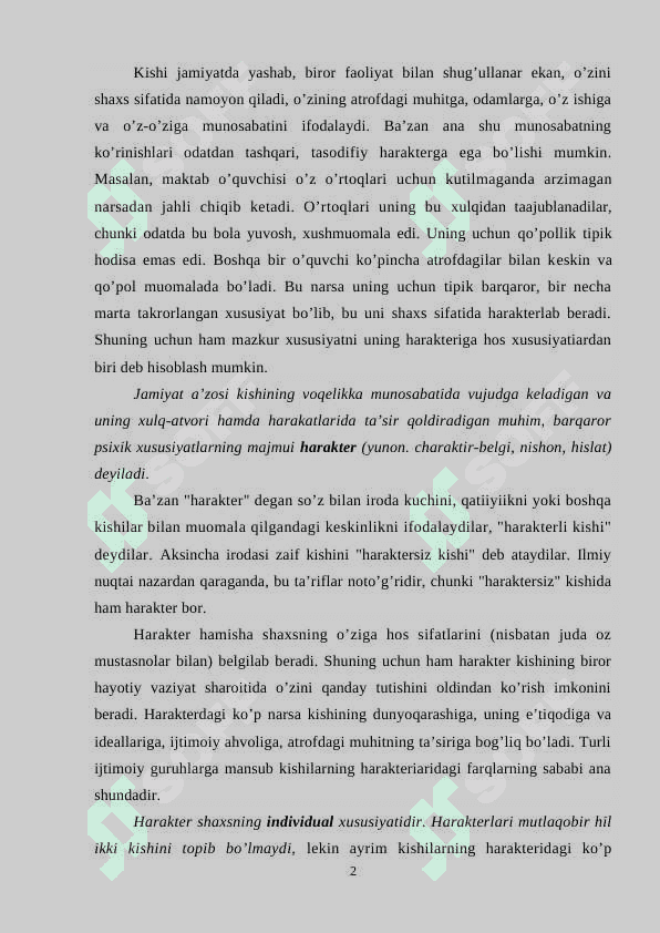 HARAKTER 2