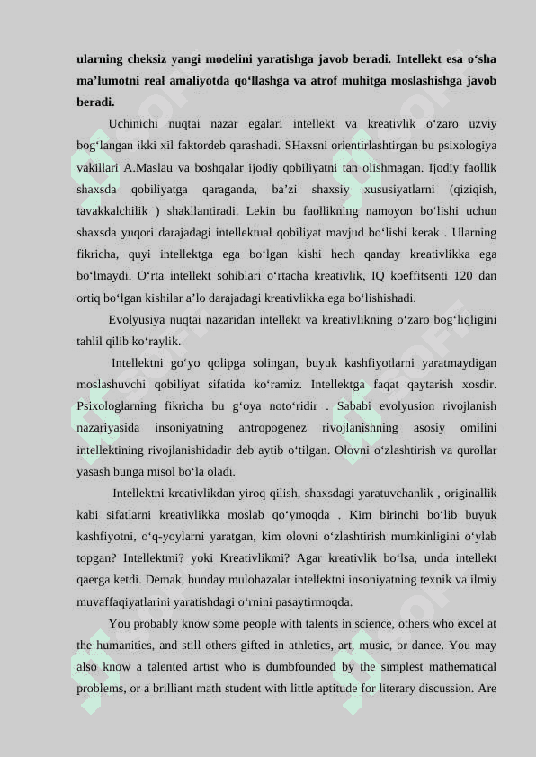 INTELLEKT VA KREATIVLIK 4