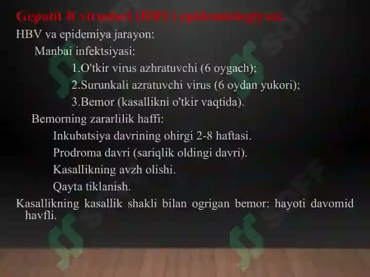 parenteral ViruslI gepatitlarning epidemIK O’chog’ida EPIDEMIYAga qarshi chora-tadbirlari 7